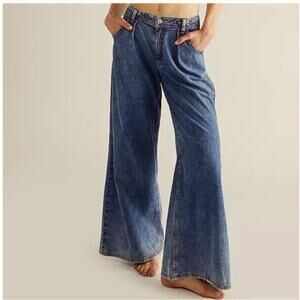 Free People Wide Leg Rider Jeans S Women's Baggy Loose